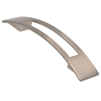 Urfic Siro Die Cast Curved Cabinet Pull Handle (96mm c/c), Satin Nickel Plate - 2113-137ZN21 SATIN NICKEL PLATE