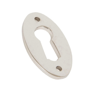 From The Anvil Standard Profile Period Oval Escutcheon, Polished Nickel - 83810 POLISHED NICKEL
