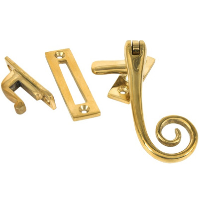 From The Anvil Cast Monkeytail Window Fastener, Polished Brass - 83593 POLISHED BRASS
