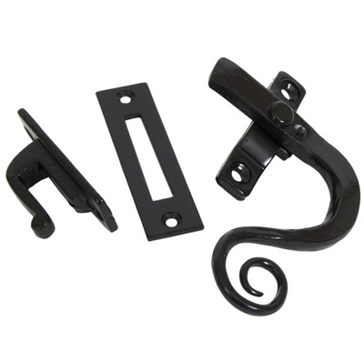 From The Anvil Left Or Right Handed Monkeytail Locking Window Fastener, Black - 33952 BLACK - LEFT HAND
