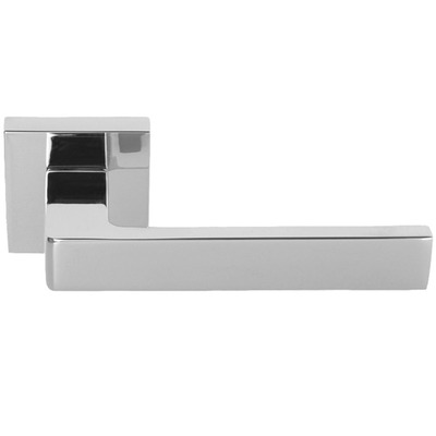Excel Frascio Ice Q Lever on Square Rose, Polished Chrome - 1540/50Q/PCP (sold in pairs) POLISHED CHROME ***SPECIAL ORDER - PLEASE ALLOW 4-6 WEEKS FOR DELIVERY***