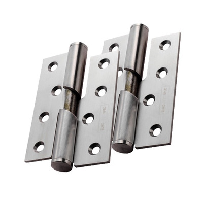 Eurospec 4 Inch Stainless Steel Rising Butt Hinges, (Right Hand Or Left Hand) Satin Stainless Steel Finish - RBH1433 (sold in pairs) RIGHT HAND - SATIN STAINLESS STEEL