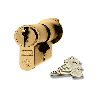 Eurospec MP10 Euro Profile British Standard 10 Pin Cylinders And Turn, (Various Sizes) Polished Brass - CYH713PB/OFF - 40/60mm - MASTER KEY *5-7 Working Days*