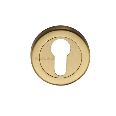 Heritage Brass Euro Profile Key Escutcheon, Satin Brass - V4020-SB SATIN BRASS