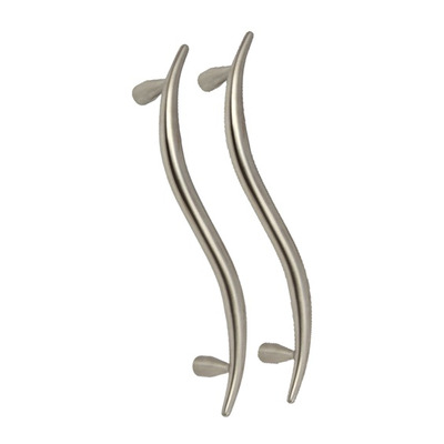 Hafele Tusk Back To Back Fixing Pull Handles, (250mm c/c) Grade 316 Satin OR Polished Stainless Steel Finish - 903.06.940 (sold in pairs) SATIN STAINLESS STEEL