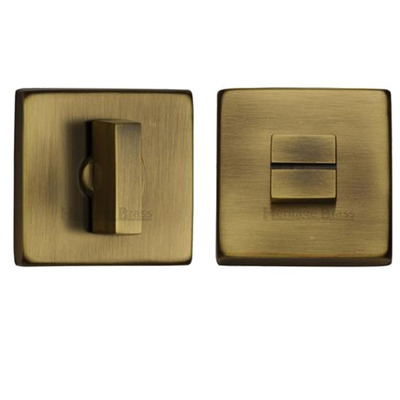 Heritage Brass Square 54mm x 54mm Turn & Release, Antique Brass - SQ4035-AT ANTIQUE BRASS