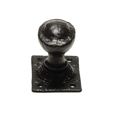 Kirkpatrick Un-Sprung Malleable Iron Oval Mortice Door Knob, Antique Black, Argent OR Pewter - AB1089 (sold in pairs) ANTIQUE BLACK