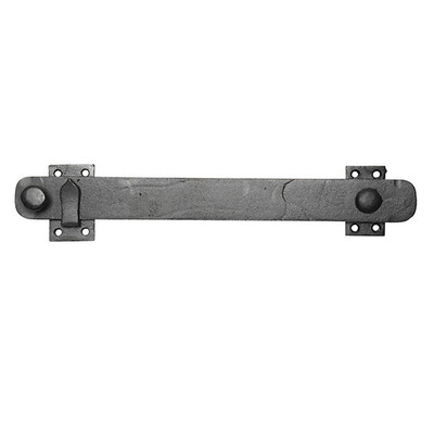 Kirkpatrick Smooth Black Malleable Iron Shutter Bar (Various Sizes) - AB3413 (F) SMOOTH BLACK - 18"