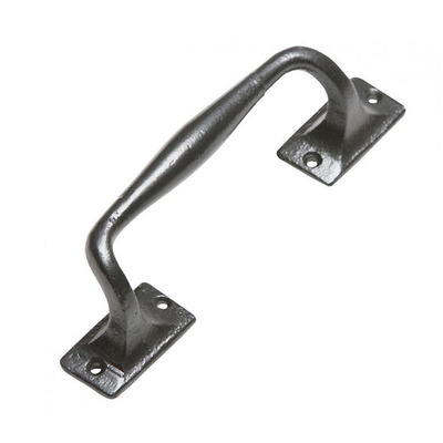 Kirkpatrick Smooth Black Malleable Iron Pull Handle (203mm OR 254mm) - AB3651 (A) SMOOTH BLACK - 8"
