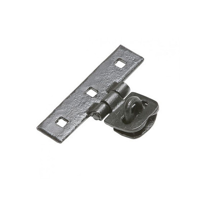 Kirkpatrick Black Antique Malleable Iron hasp and staple - AB4196 SMOOTH BLACK FINISH