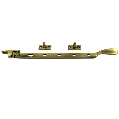 Prima Spoon End Casement Stays (8", 10" Or 12"), Antique Brass - XL124 ANTIQUE BRASS - 305mm (12")