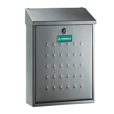Arregui Premium Mailbox (120mm x 250mm x 100mm), Satin Stainless Steel - L27349 SATIN STAINLESS STEEL