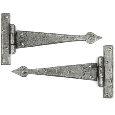 From The Anvil Arrow Head T-Hinge (Various Sizes), Pewter - 33774 (sold in pairs) 6" ARROW HEAD HINGE (PAIR), PEWTER