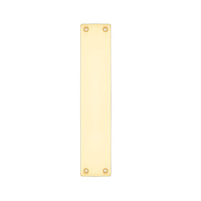 Zoo Hardware Fulton & Bray Finger Plate (300mm OR 425mm), Polished Brass - FB122A POLISHED BRASS - 425mm x 60mm