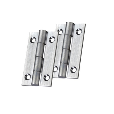 Zoo Hardware Top Drawer Fittings Cabinet Hinges (Various Sizes), Satin Chrome - TDF100SC SATIN CHROME - 64mm x 35mm x 2mm