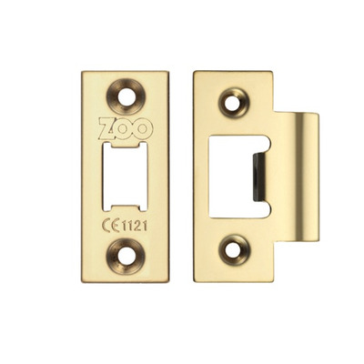 Zoo Hardware Face Plate And Strike Plate Accessory Pack, PVD Stainless Brass - ZLAP01PVD PVD STAINLESS BRASS
