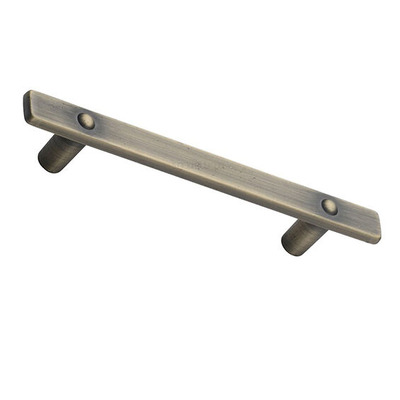 M Marcus Lodge Industrial Cabinet Pull Handle (96mm C/C), Distressed Brass - VF289 96-DB DISTRESSED BRASS