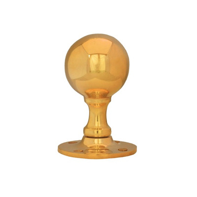Cardea Ironmongery Ball Mortice Door Knob (55mm Diameter), Unlacquered Brass - AV023UNL (sold in pairs) UNLACQUERED BRASS
