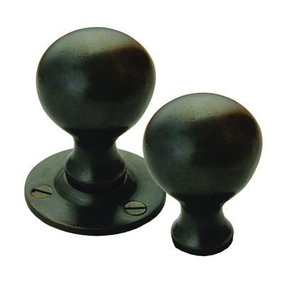 Cardea Ironmongery Ball Rim Door Knob (45mm Diameter), Dark Bronze - AV035DB DARK BRONZE