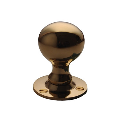 Cardea Ironmongery Ball Mortice Door Knob (45mm Diameter), Unlacquered Brass - AV038UNL UNLAQUERED BRASS