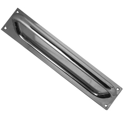 Frelan Hardware Pull Handles On Backplate (225mm OR 300mm), Polished Stainless Steel - JPS1601 HANDLE - 225mm x 19mm, PLATE - 305mm x 75mm