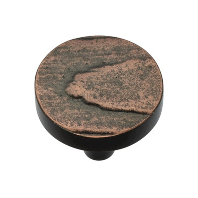 Heritage Brass Fossil Range Round Pine Cabinet Knob (32mm OR 38mm), Aged Copper - C3697-AC AGED COPPER - 32mm