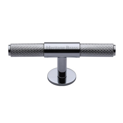 Heritage Brass Knurled Fountain Cabinet Knob/Pull Handle (60mm OR 90mm), Polished Chrome - C4463-PC POLISHED CHROME - 60mm