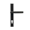 From The Anvil Brompton Knurled Slimline Espagnolette Door Handles (92mm C/C), Black - 45527 (sold in pairs) BLACK