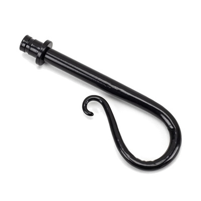 From The Anvil Shepherds Crook Curtain Finial, Black - 49902 (Sold in pairs) BLACK