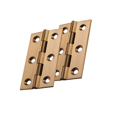 Carlisle Brass Fingertip Cabinet Hinges (64mm x 35mm), Satin Brass - FTD800DSB (sold in pairs) SATIN BRASS - 64mm x 35mm
