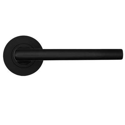 Zoo Hardware Rosso Tecnica Varese Grade 304 Stainless Steel Lever On Round Rose, Powder Coated Black - RT040PCB (sold in pairs) POWDER COATED BLACK