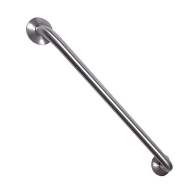 Access Hardware Straight Pull Handle Grab Rail With Surface Fix Roses (600mm C/C), Satin Stainless Steel - P724242S SATIN STAINLESS STEEL - 600mm c/c
