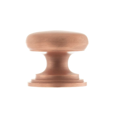 Atlantic Old English Lincoln Solid Brass Victorian Cabinet Knob On Concealed Fix Rose (32mm OR 38mm), Urban Satin Copper - OEC1232USC URBAN SATIN COPPER - 32mm
