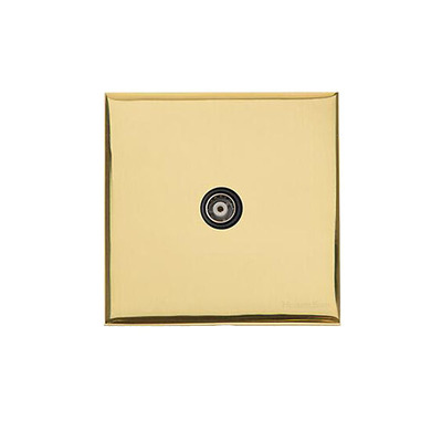 M Marcus Electrical Winchester 1 Gang TV/Coaxial Sockets (Non-Isolated OR Isolated), Polished Brass - W01.610.BK POLISHED BRASS - NON-ISOLATED TV & SATELLITE COAXIAL