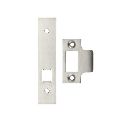 Zoo Hardware Face Plate And Strike Plate Accessory Pack For Horizontal Latch, Satin Nickel - ZLAP17BSN SATIN NICKEL