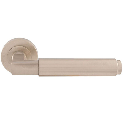 Carlisle Brass Masano Door Handles On Round Rose, Satin Nickel - EUL070SN (sold in pairs) SATIN NICKEL