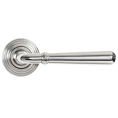 From The Anvil Newbury Door Handles On Beehive Rose, Polished Marine Stainless Steel - 46516 (sold in pairs) POLISHED MARINE STAINLESS STEEL - SPRUNG