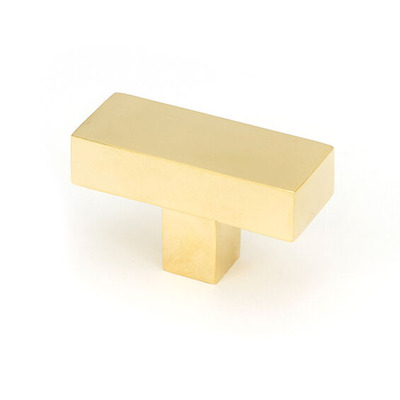 From The Anvil Albers T-Bar Cabinet Knob (50mm x 20mm), Polished Brass - 50670 POLISHED BRASS