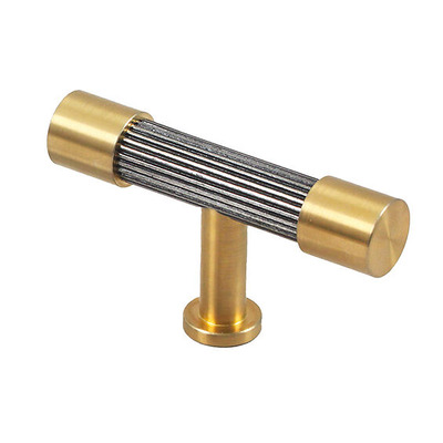 Finesse Immix Reed T-Bar Cabinet Knob (70mm Length), Antique Gold - IMX2005-G ANTIQUE GOLD