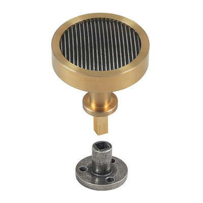 Finesse Immix Reed Anti Rotation Cabinet Knob (40mm Diameter), Antique Gold - IMX2009-G  ANTIQUE GOLD