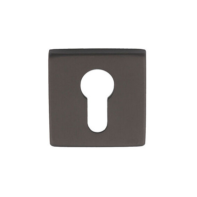 Carlisle Brass Manital Euro Profile Escutcheon On Square Rose, Anthracite - QE001ANT (Sold In Singles) ANTHRACITE - EURO PROFILE (CYLINDER HOLE)