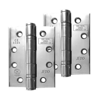 Frelan Hardware 4 Inch Fire Rated Stainless Steel Ball Bearing Hinges, Polished Stainless Steel - J9500PSS (sold in pairs) 4 INCH - POLISHED STAINLESS STEEL