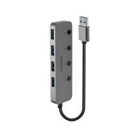 Image of Lindy 4 Port USB 3.0 Hub with On/Off Switches