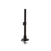 Image of Lindy 400mm Pole with Desk Clamp and Cable Grommet, Black