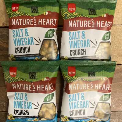6x Nature’s Heart Sea Salt & Vinegar Crunch Bags (6x50g)