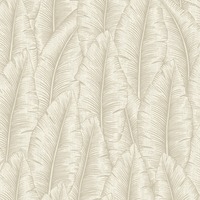 Image of Palmeira Leaf Wallpaper Neutral Grandeco 191201