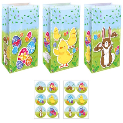 12 x Easter Party Treat Loot Goodie Sweet Gift Bags