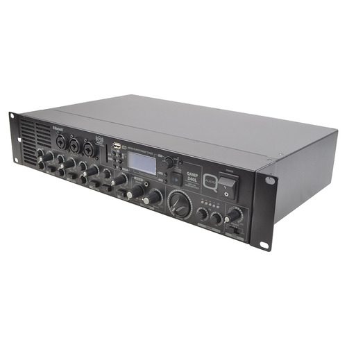 1 to 2 Zone 100V Mixer Amplifier with Media Player Bluetooth USB SD Card 240W