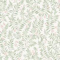 Maison Floral Trail Textured Vinyl Wallpaper Sage Green Grandeco MN3409