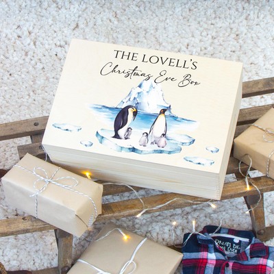 Personalised Christmas Eve Box - Penguin Large Crate - EARLY BIRD OFFER
